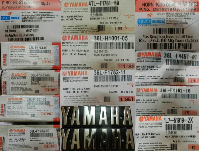 yamaha rx 100 spare parts price