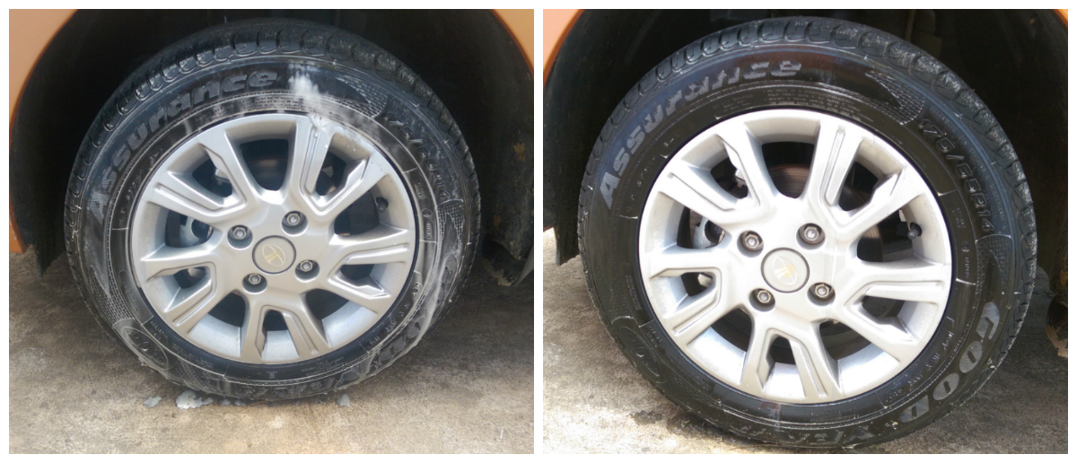 ArmorAll Tire Foam vs Sonax Tyre care comparison 