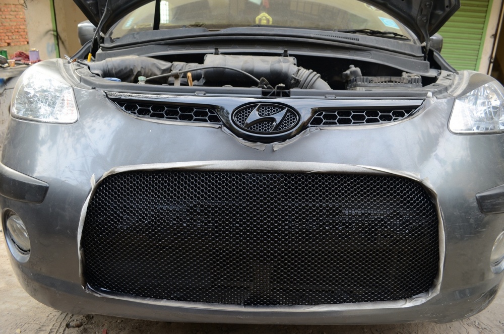 Grand i10 deals front grill modified