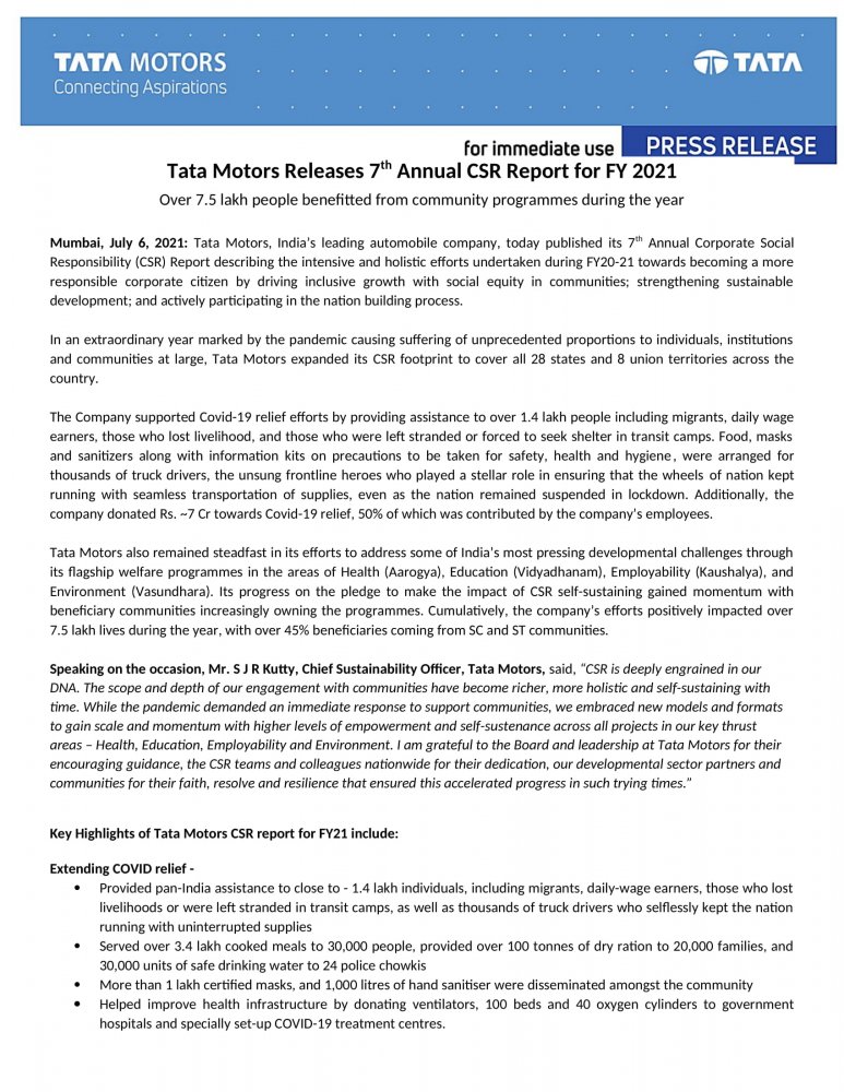 Press Release - Tata Motors Annual CSR Report FY21-1.jpg