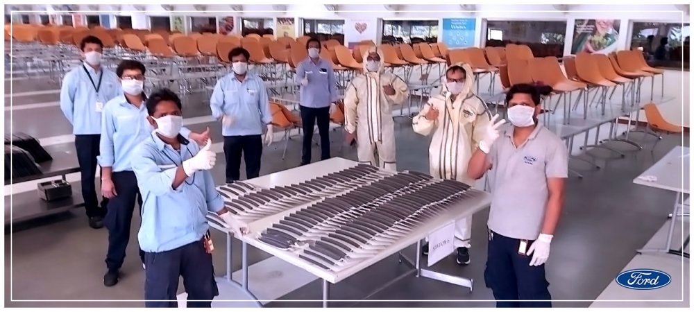 Workers at Ford India Making Protective Face Shields.jpeg