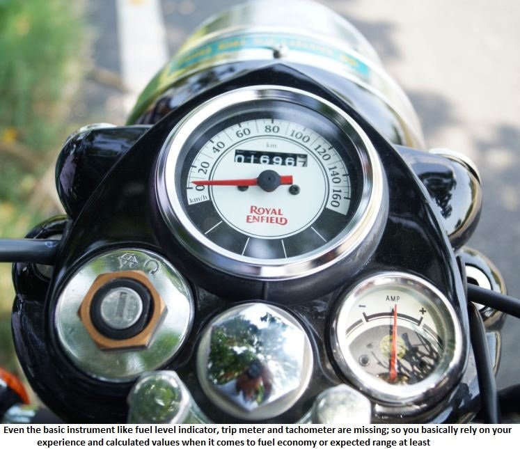 royal enfield bike fuel indicator