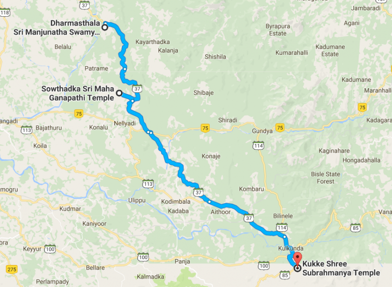 Bangalore To Sringeri Route Map Bangalore To Mangalore And Back - Pilgrimage Spots | The Automotive India