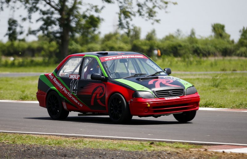 Arjun Narendran, who clinched pole position in the Indian Touring Cars class (July 21).JPG