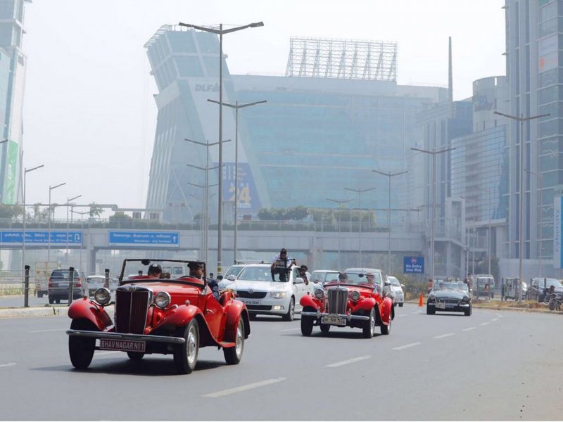 Indian MG Car Owners drive through Gurgaon at MG Owners Meet & Drive 2.jpg