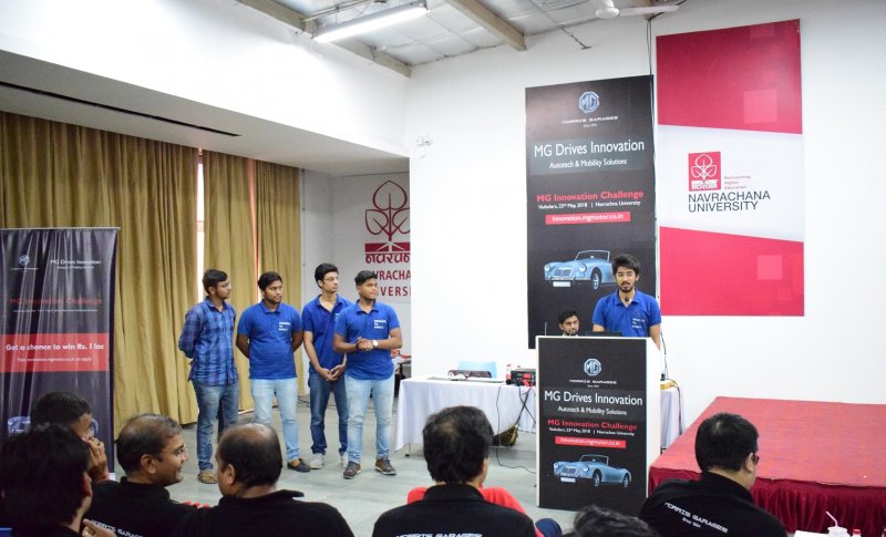 Team Presenting Plan at MG Motor Innovation Challenge_2.JPG