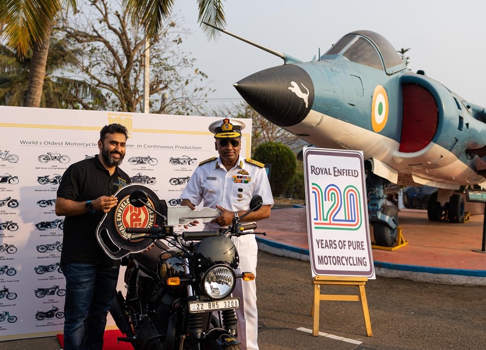 Indian Navy Rear Admiral Philipose G Pynumootil with his Limited 120 years Anniversary Edition...jpg